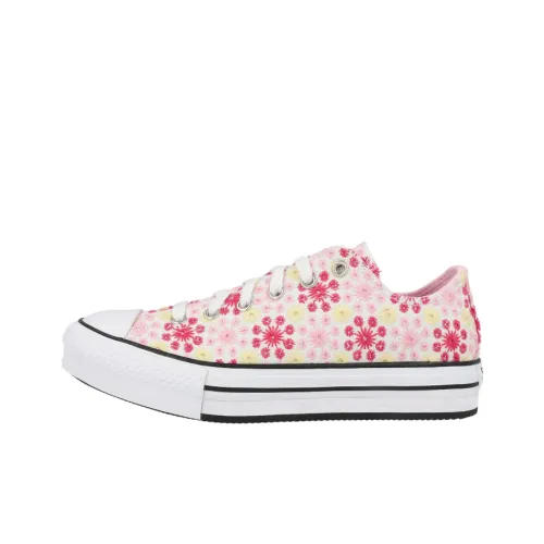 Converse Chuck Taylor All Star Low Топ Устойчивый к истиранию Низкий Топ KIDS Кеды Вышивка Пудра Многоцветный