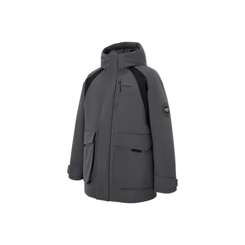 Adidas Темно-серый Мужской Пуховик