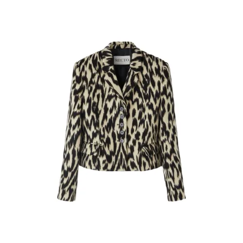 RECTO FW25 LEOPARD SHORT JACKET Куртки Пальто Женские