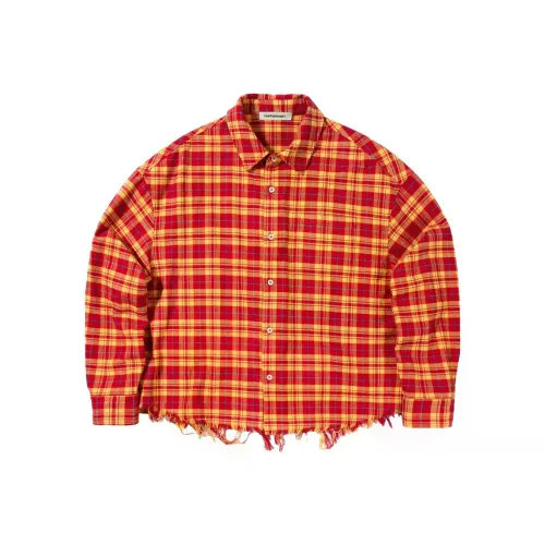 COUNTRY MOMENT Дыня Оранжевая клетка Унисекс Рубашки