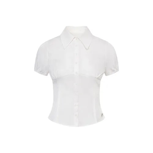 Ariseism Короткий рукав рубашка женские летний облегающий крой топ женские