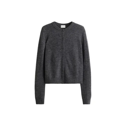 H M Смешанный Трикотаж Темно-Серый Женский