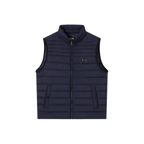 KARL LAGERFELD Karl Lagerfeld Jeans Темно-синий Мужской Пуховый жилет