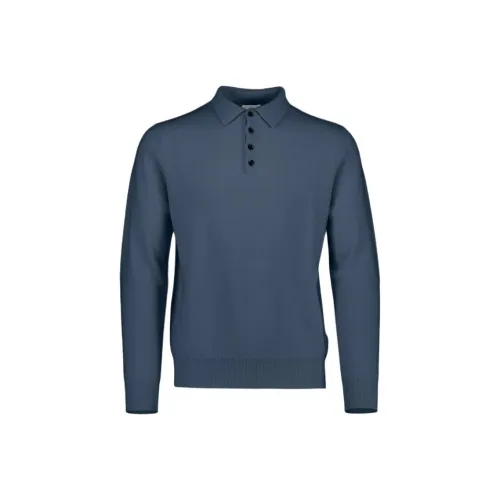 ALLUDE Синий Мужской Кашемировый Свитер