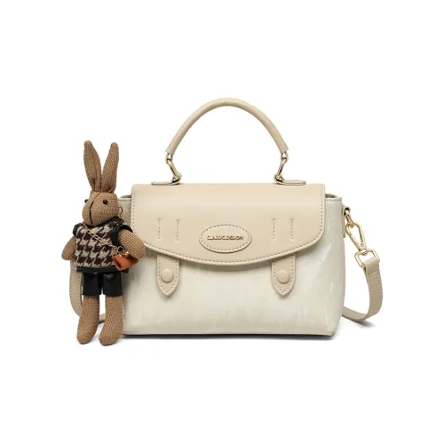 PT'SON Коровья кожа Одно плечо Сумка Стандартная Женская Экрю