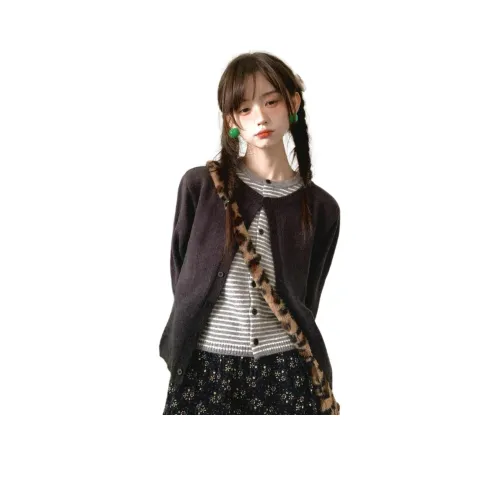 OURUOKE Серый Mock Двухкомпонентный Трикотаж Женский Трикотаж