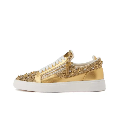 Giuseppe Zanotti GZ Low Топ Скейтборд Кроссовки Мужские Золотые