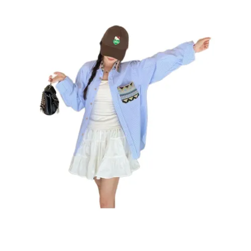 GOSO Blue Women's Shirts GOSO Синие Женские Рубашки