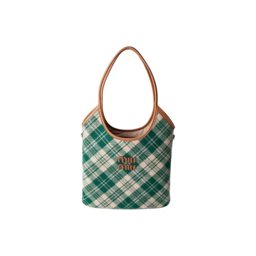 MIU MIU Сумка через плечо из смешанных материалов женская светло-зеленая и коричневая