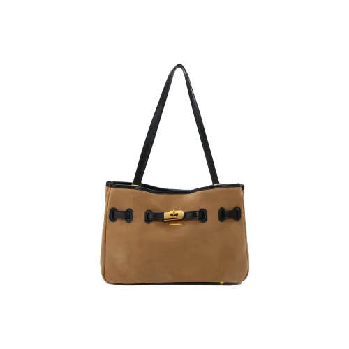 JANITINO Полиуретан ПУ (полиуретан) Сумка через плечо Женская Коричневый Серый