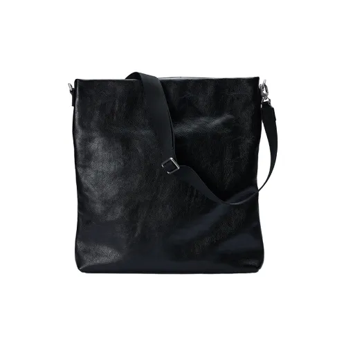 URBAN REVIVO Сумка через плечо из коровьей кожи стандартная мужская черная