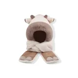 Универсальный ⭐ Светлый Бежевый, Шарф с Флисовой Подкладкой, Карман Интегрированный