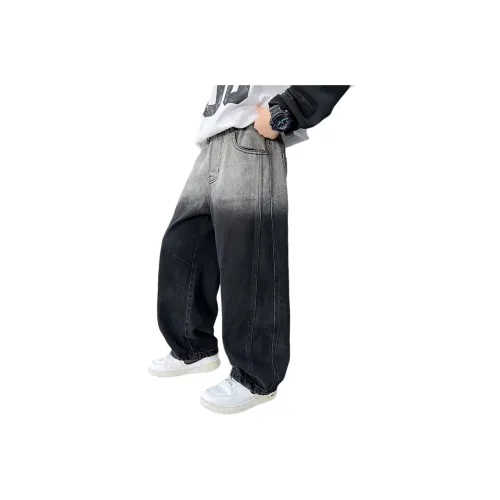 ZHIO Черный Серый Цвет Школьные Джинсы