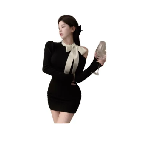 AHRTB Длинное платье с длинными рукавами женское