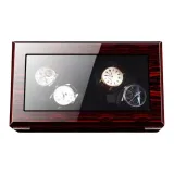 Эбеновый с рельефом, 4 отделения для часов