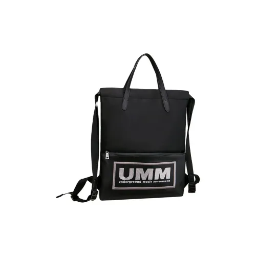 UMM Nylon Дорожный Рюкзак Портативный ДУАЛЬ ПЕРПЗОНАЛЬ Рюкзак Средний Унисекс Черный