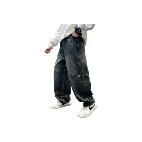 ЮЙЧЖАОЛИНЬ Синий Серый MF9220 Школьный возраст Джинсы