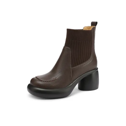 FMM Женские 2025 Осенне-зимние Эластичные Sock Ботинки Высокий каблук Тонкие Ботинки Модные Ботильоны Женские