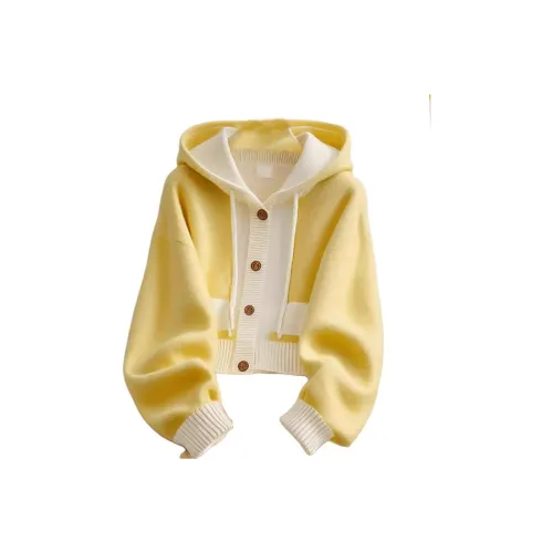 ZVJH Жёлтый Женский Трикотаж