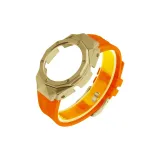 Металл Золото Корпус + Фторкаучук Оранжевый Ремешок