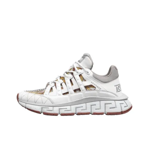 VERSACE Trigreca Низкий Топ Обувь с Платформой Мужская Белая