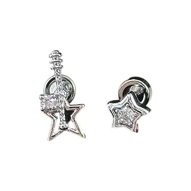 KwOnline Титановые и стальные серьги-гвоздики для женщин