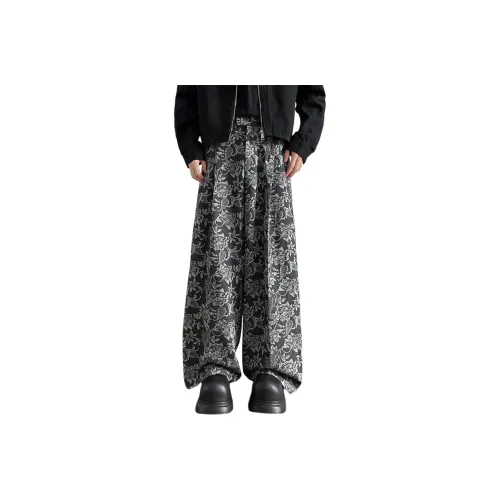 GANGZAI Черные Унисекс Повседневные Штаны