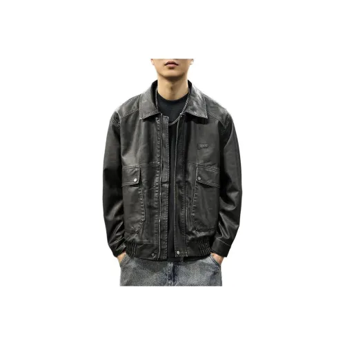 QIANJINNIU Кожа Куртка Мужская