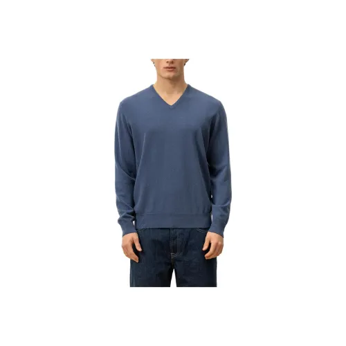 ALLUDE Темно-синий Мужской кашемировый свитер