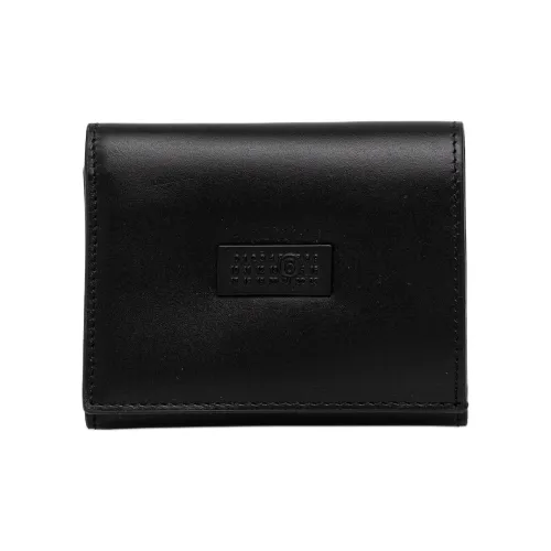 MM6 MAISON MARGIELA Естественный Кожа Кошелек Маленький Женский Черный