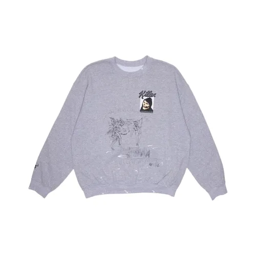 Paly Hollywood FW25 UDLI TRUE Винтаж Crewneck Толстовка Унисекс