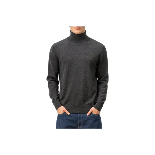 ALLUDE Серый Мужской Кашемировый Свитер