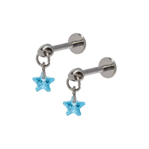 KwOnline Титановые и стальные серьги-гвоздики для женщин