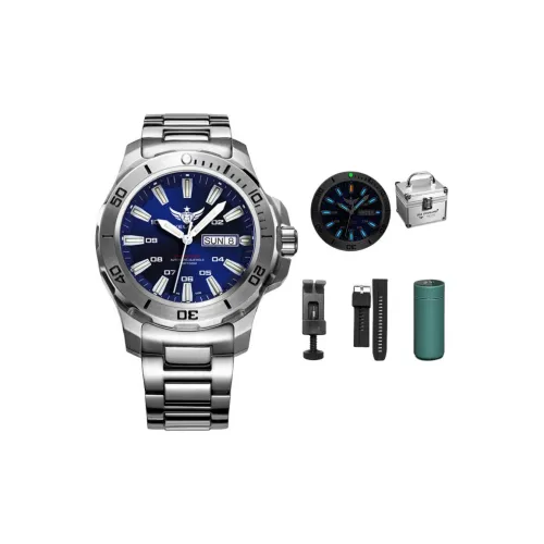 YELANG Автоматический механический механизм Мужские часы Green SUBMARINER Collection 44 мм Зеленые