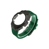 Металл: черный корпус, фторкаучук: зеленый ремень