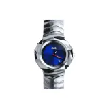 Темно-синий Синий [Включает Серебряный Кубинский Браслет + Городская Техно Коробка для Часов]