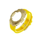 Металл Золото Корпус + Фторкаучук Желтый Ремешок