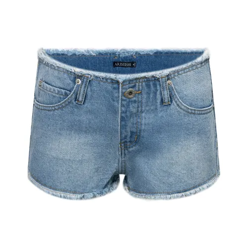 Ariseism Дизайн Промытый деним Шорты Для Женщин Осенние Женские