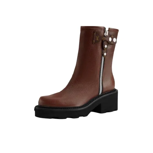 LOUIS VUITTON Beaubourg Ботильоны 4CM Женские Коричневый