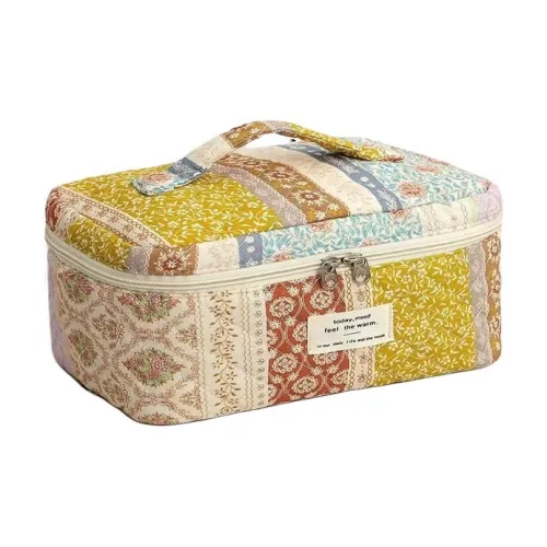 WNNIDEO Винтажный с принтом лоскутное шитье косметичка пасторальный стиль пылеустойчивый портативный для хранения