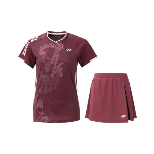 YONEX Комплекты Одежды Темно-Коричневый Топ + Темно-Умбра Низ Женские Повседневные Костюмы