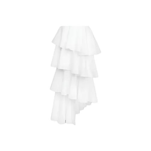 Alaia SS25 Повседневный Длинный Юбка Женская Белая