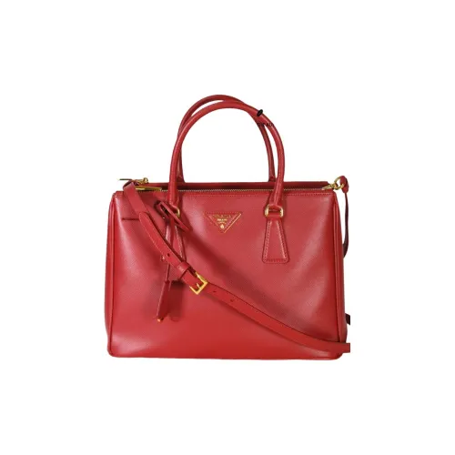 PRADA Galleria Кожа Тоут Сумка Сумка для покупок Сумка на плечо Сумка Женская Красная