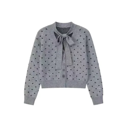 Wang Leshi Серый Женский Трикотаж