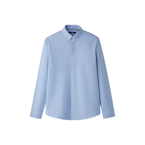 HLA Light Blue Pattern S7 Мужские Рубашки