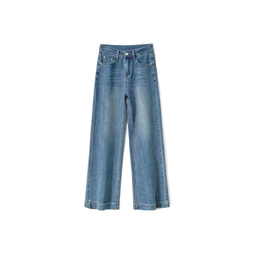 Devanro Темно-синий женский джинсы