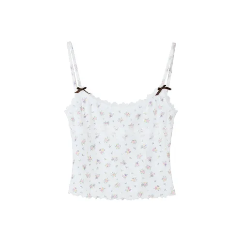 UENA Белый Топ на бретелях В наличии Женские Топы