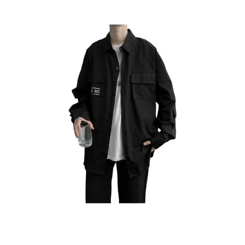 BANGGUYIPIN Мужские черные рубашки