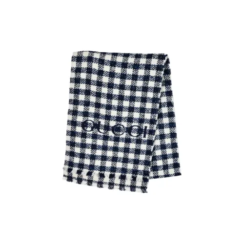 GUCCI Шерпа Шарфы Унисекс Синий Белый