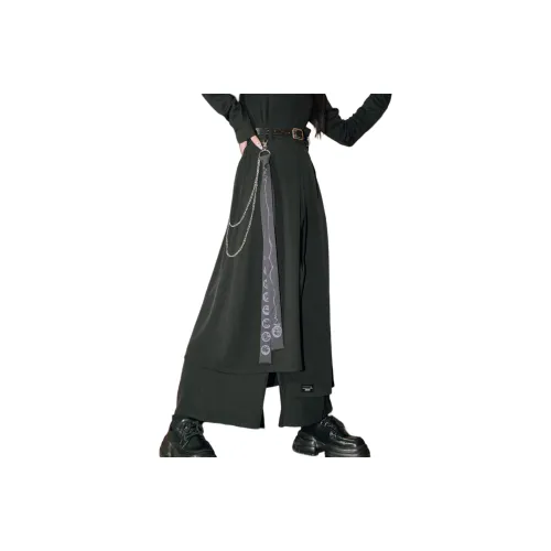 COMOWA Черный с съемным логотипом унисекс повседневные штаны